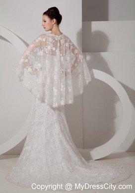 Mermaid Sweetheart Court Train Bridal Gown with Cloak