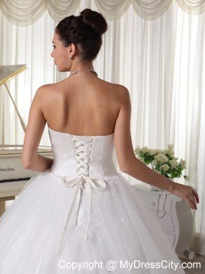 Ball Gown Beaded Sweetheart Floor Length Wedding Gown