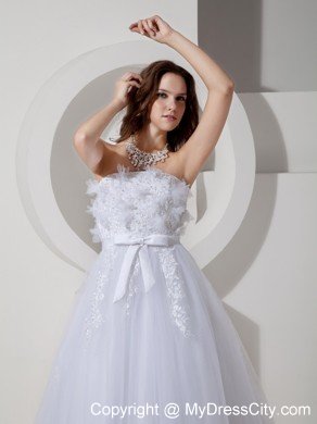 Princess Strapless Chapel Train Embroidery 2013 Maternity Wedding Dress