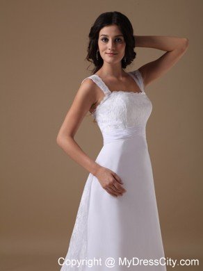 Designer A-line Square Lace Wide Sleeves Wedding Dress 2013 Hot sale