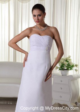 Slinky Sweetheart Ruching Wedding Anniversary Dress Floor-length