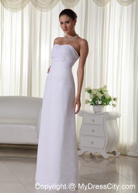 Slinky Sweetheart Ruching Wedding Anniversary Dress Floor-length