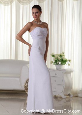 Slinky Sweetheart Ruching Wedding Anniversary Dress Floor-length