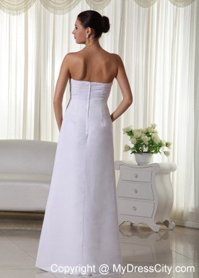 Slinky Sweetheart Ruching Wedding Anniversary Dress Floor-length