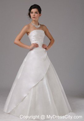 2013 A-line Wedding Dress With Bodice Organza Floor-length