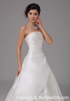 2013 A-line Wedding Dress With Bodice Organza Floor-length