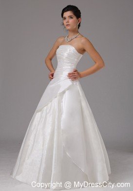 2013 A-line Wedding Dress With Bodice Organza Floor-length