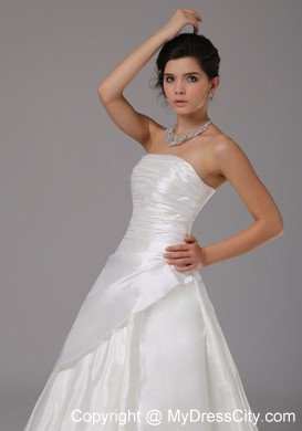 2013 A-line Wedding Dress With Bodice Organza Floor-length