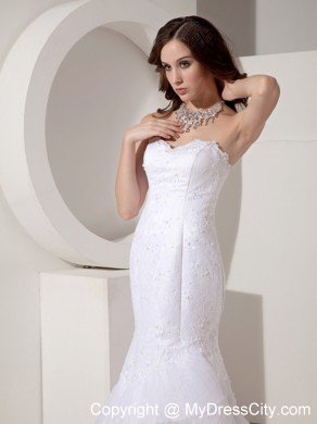 Mermaid Organza Wedding Dress with Lace-up and Ruffles Layered