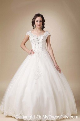 Ball Gown Sweetheart Organza and Satin Beading Wedding Dress