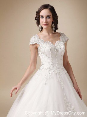 Ball Gown Sweetheart Organza and Satin Beading Wedding Dress