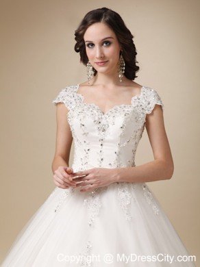 Ball Gown Sweetheart Organza and Satin Beading Wedding Dress