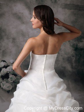 2013 Summer Discount Strapless Bow Appliques Wedding Gowns