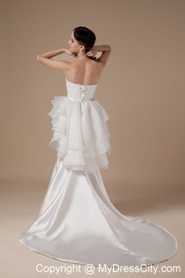 Unique Mermaid Strapless Appliques Ruffles 2013 Spring Wedding Dresses