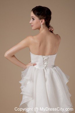 Unique Mermaid Strapless Appliques Ruffles 2013 Spring Wedding Dresses