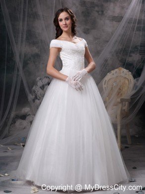 Beautiful Off The Shoulder Beading Appliques Garden Wedding Gowns