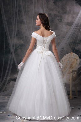 Beautiful Off The Shoulder Beading Appliques Garden Wedding Gowns