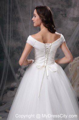 Beautiful Off The Shoulder Beading Appliques Garden Wedding Gowns