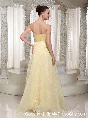 Long Sweetheart Pageant Gown with Colored Hand-made Flowers