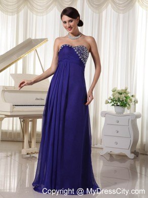 Chiffon Zipper-up Back Empire Brush Train Sleeveless Pageant Dress