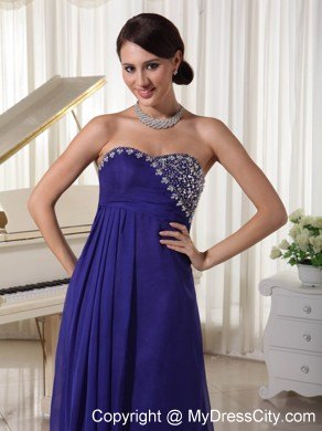 Chiffon Zipper-up Back Empire Brush Train Sleeveless Pageant Dress