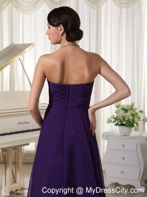 Beaded Sweetheart Purple Prom Pageant Dress with Appliques