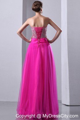 Fuchsia Sweetheart A-line Beading Prom Dress 2013 on Sale