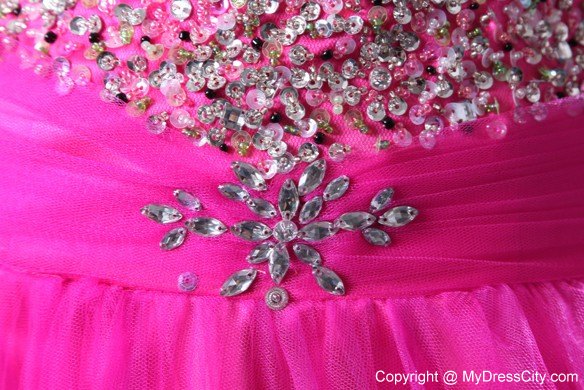 Fuchsia Sweetheart A-line Beading Prom Dress 2013 on Sale