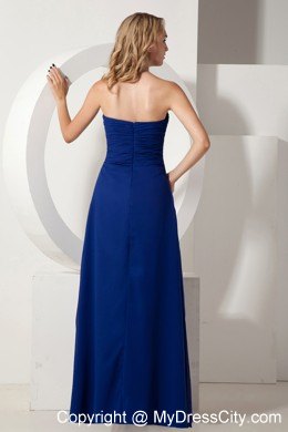 Beaded Sweetheart Royal Blue Pageant Dress Floor-length