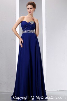 Royal Blue Sweetheart Pageant Dress with Colorful Beadings