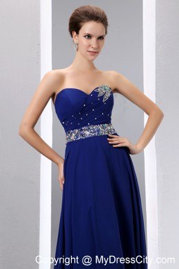 Royal Blue Sweetheart Pageant Dress with Colorful Beadings