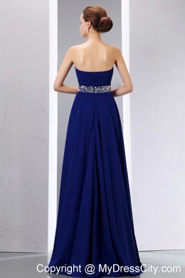 Royal Blue Sweetheart Pageant Dress with Colorful Beadings