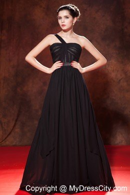 Fashion Long One Shoulder Chiffon Pageant Dress for Girls