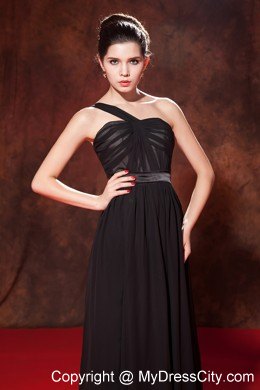 Fashion Long One Shoulder Chiffon Pageant Dress for Girls