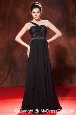 Fashion Long One Shoulder Chiffon Pageant Dress for Girls