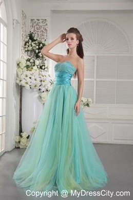 Sweetheart Slinky Colorful Prom Pageant Dress with Brush Train