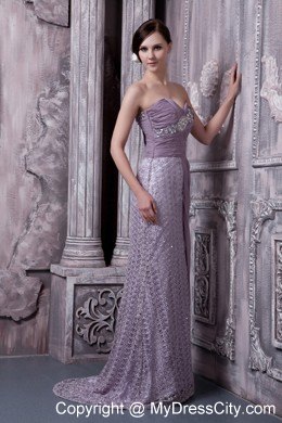 Designer Lace and Chiffon Pageant Dress with Rhinestones on Ruched Top