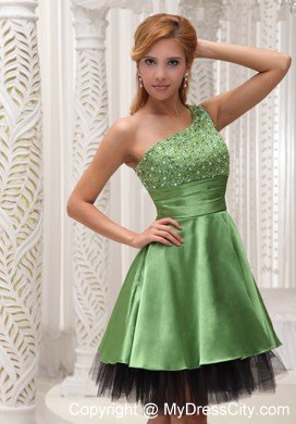 Empire Beading Prom Dress for Party With Single Strap