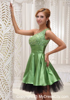 Empire Beading Prom Dress for Party With Single Strap