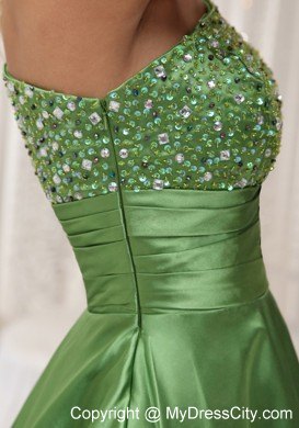 Empire Beading Prom Dress for Party With Single Strap