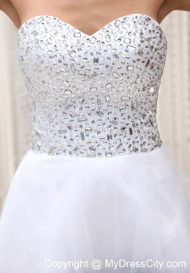 Beaded Inside Long Outside Short 2013 Prom Party Dress