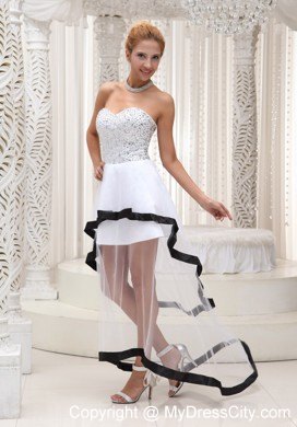 Beaded Inside Long Outside Short 2013 Prom Party Dress