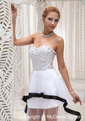 Beaded Inside Long Outside Short 2013 Prom Party Dress