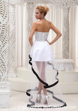 Beaded Inside Long Outside Short 2013 Prom Party Dress