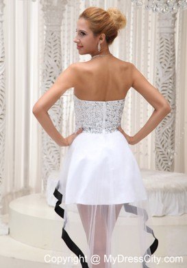 Beaded Inside Long Outside Short 2013 Prom Party Dress