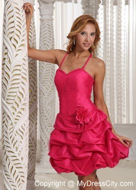 Spaghetti Straps Coral Pick-ups Prom Party Dress For Cheap