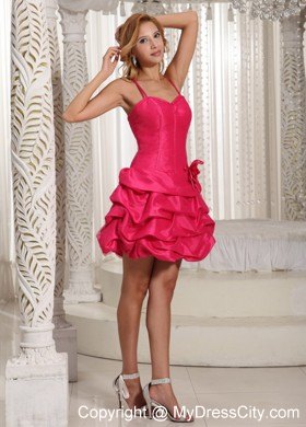 Spaghetti Straps Coral Pick-ups Prom Party Dress For Cheap