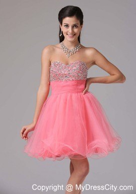 Short Beaded Decorate Bust Dress for 2013 Prom Party