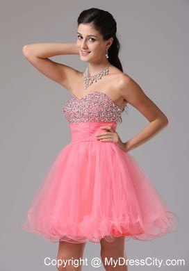 Short Beaded Decorate Bust Dress for 2013 Prom Party