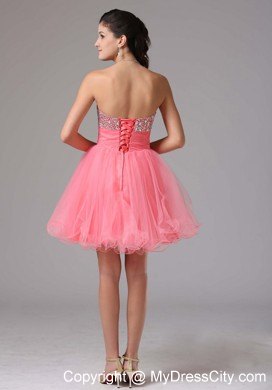 Short Beaded Decorate Bust Dress for 2013 Prom Party